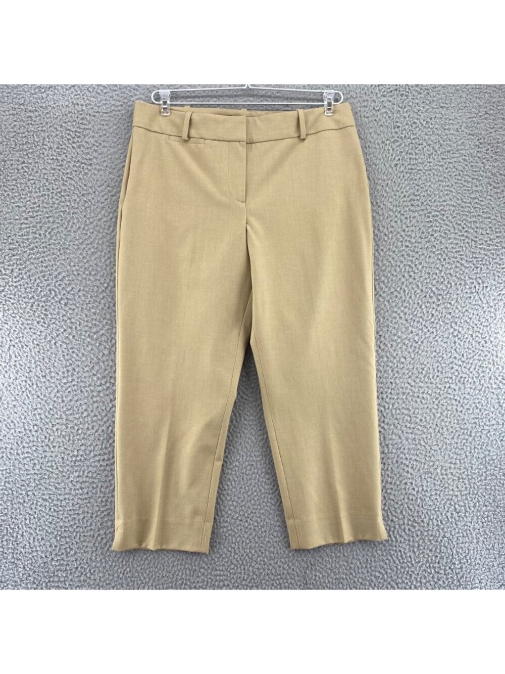 Talbots Pants Womens 8 Petite Beige Curvy Capris Stretch Trousers Pockets NWT